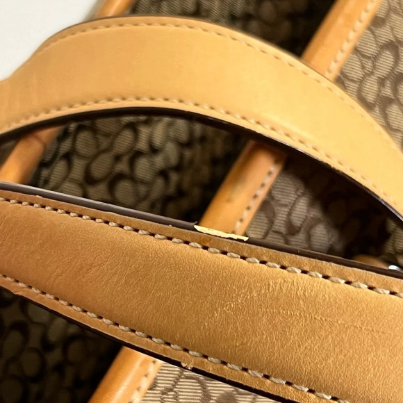 Coach F77012 Vintage XL Signature C Canvas w/Vachetta Leather Trim Tote … - Picture 11 of 12
